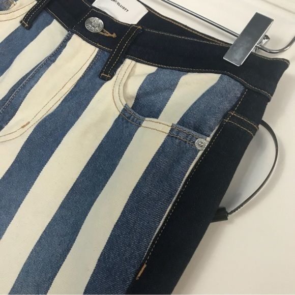 Current/Elliott Striped High Waist The Stiletto Skinny Jeans Womens Size 26 NWT - Picture 7 of 13